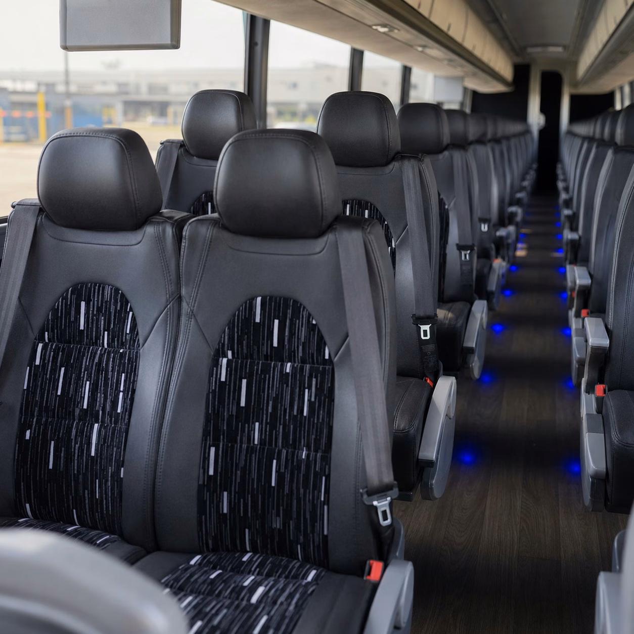 56 passenger charter bus interior