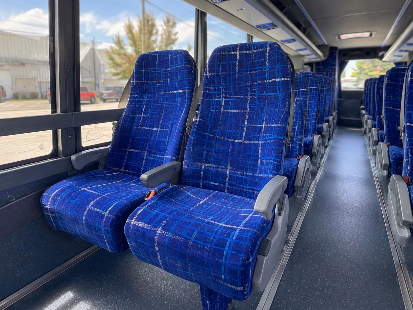 santa ana charter bus rental interior